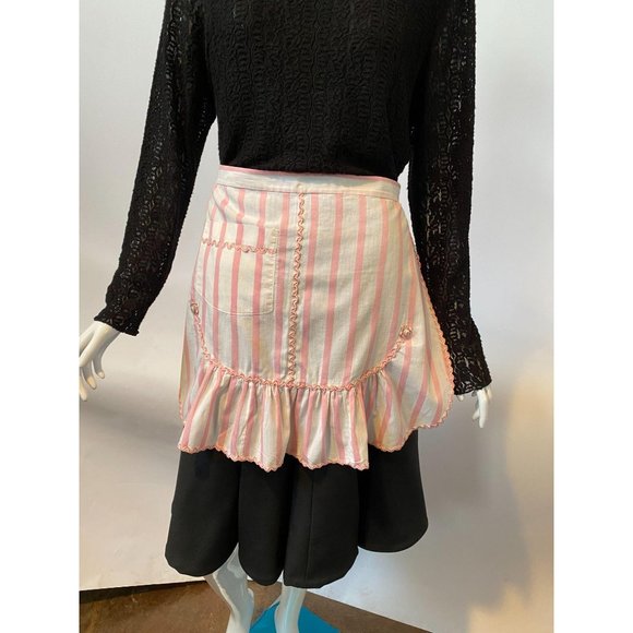 Pink Stripe Vintage Apron